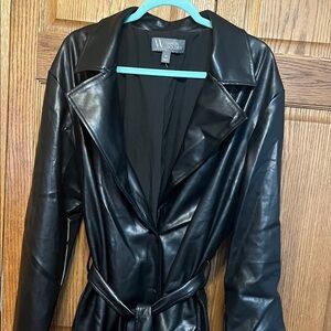 Worthington Jason Bolden  Sleek Black faux Leather Jacket nwot 2X